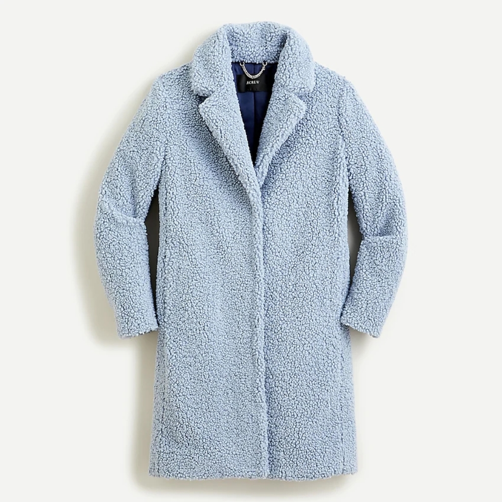 J Crew Teddy Sherpa Topcoat | brown | XS